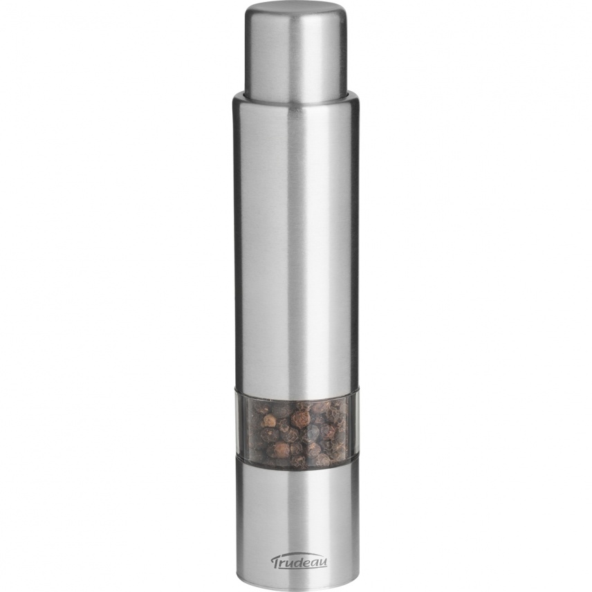 6" One-Hand Stainless Steel Thumb Pepper Mill
