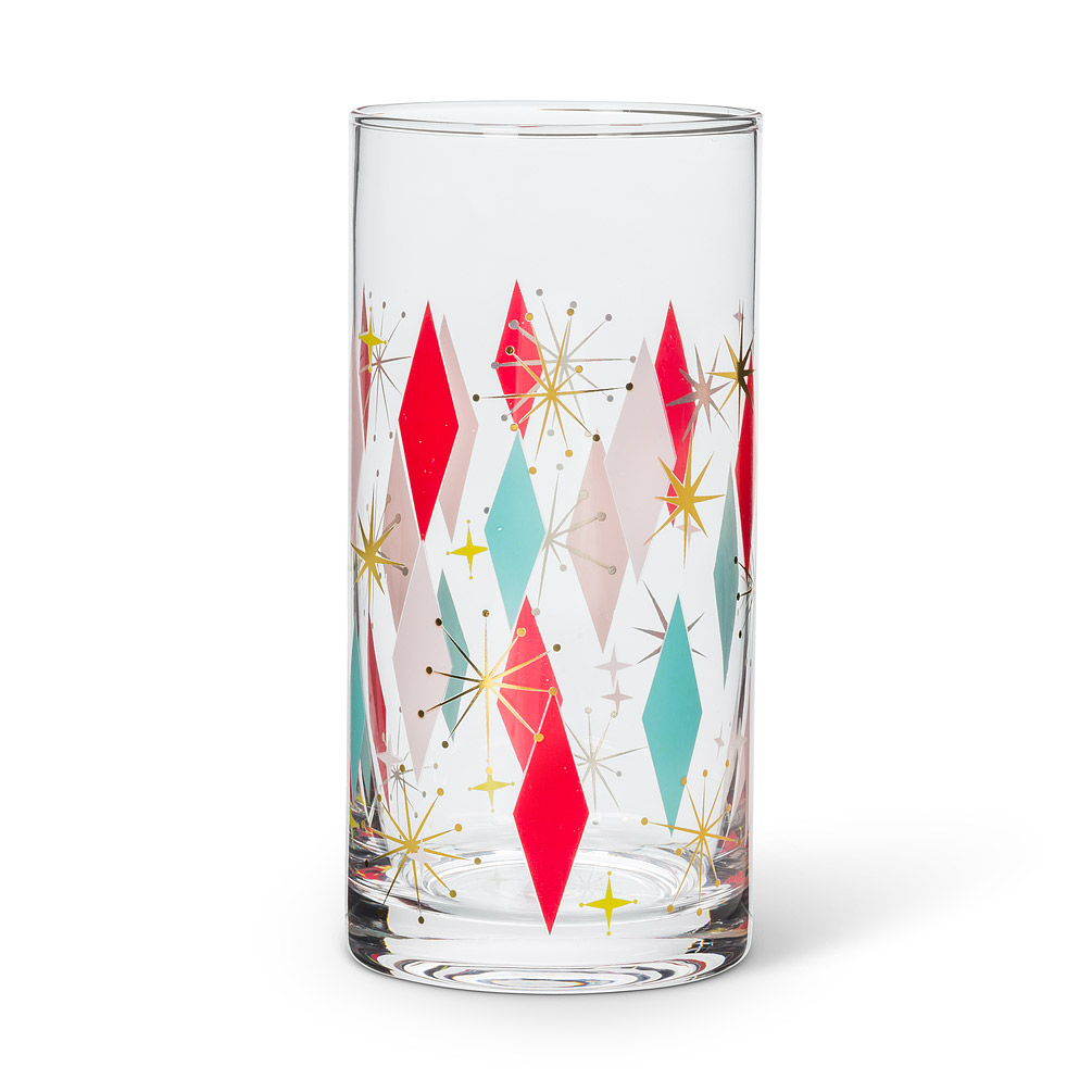 Diamond Highball Glass | Red
