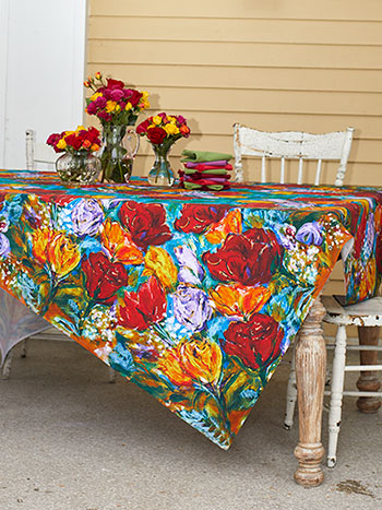 April Cornell 60x90" Tablecloth | Always Roses