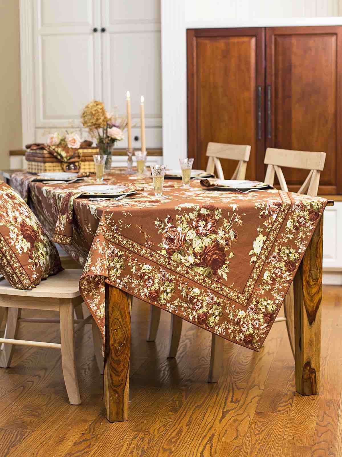 April Cornell 60x90\" Tablecloth | Cottage Rose Caramel