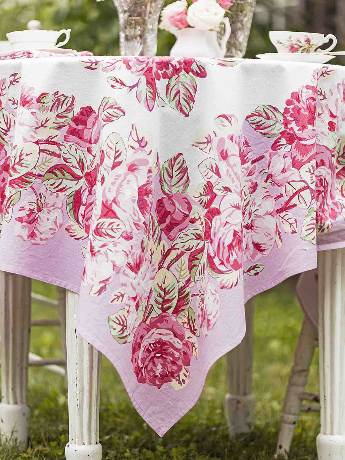 April Cornell 60x90" Tablecloth | La Vie En Rose Pink