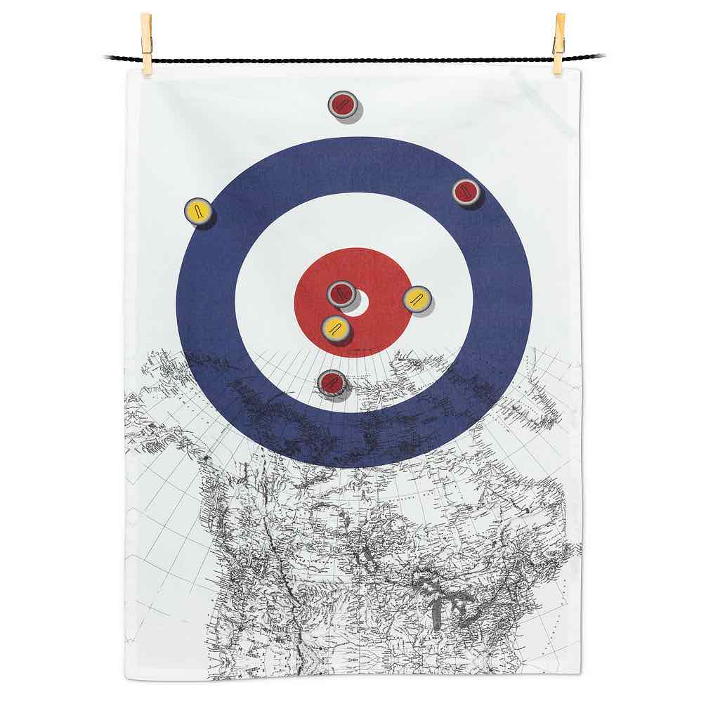 Canada Curling Tea Towel