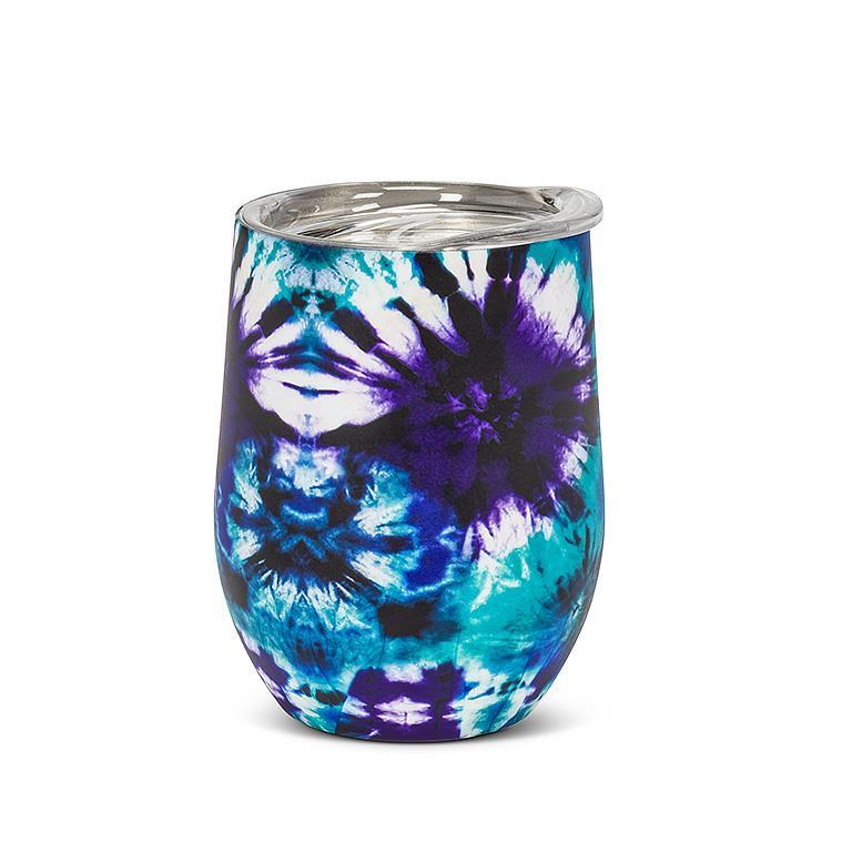 BEVI Insulated Steel 12oz Wine Tumbler | Tie Dye