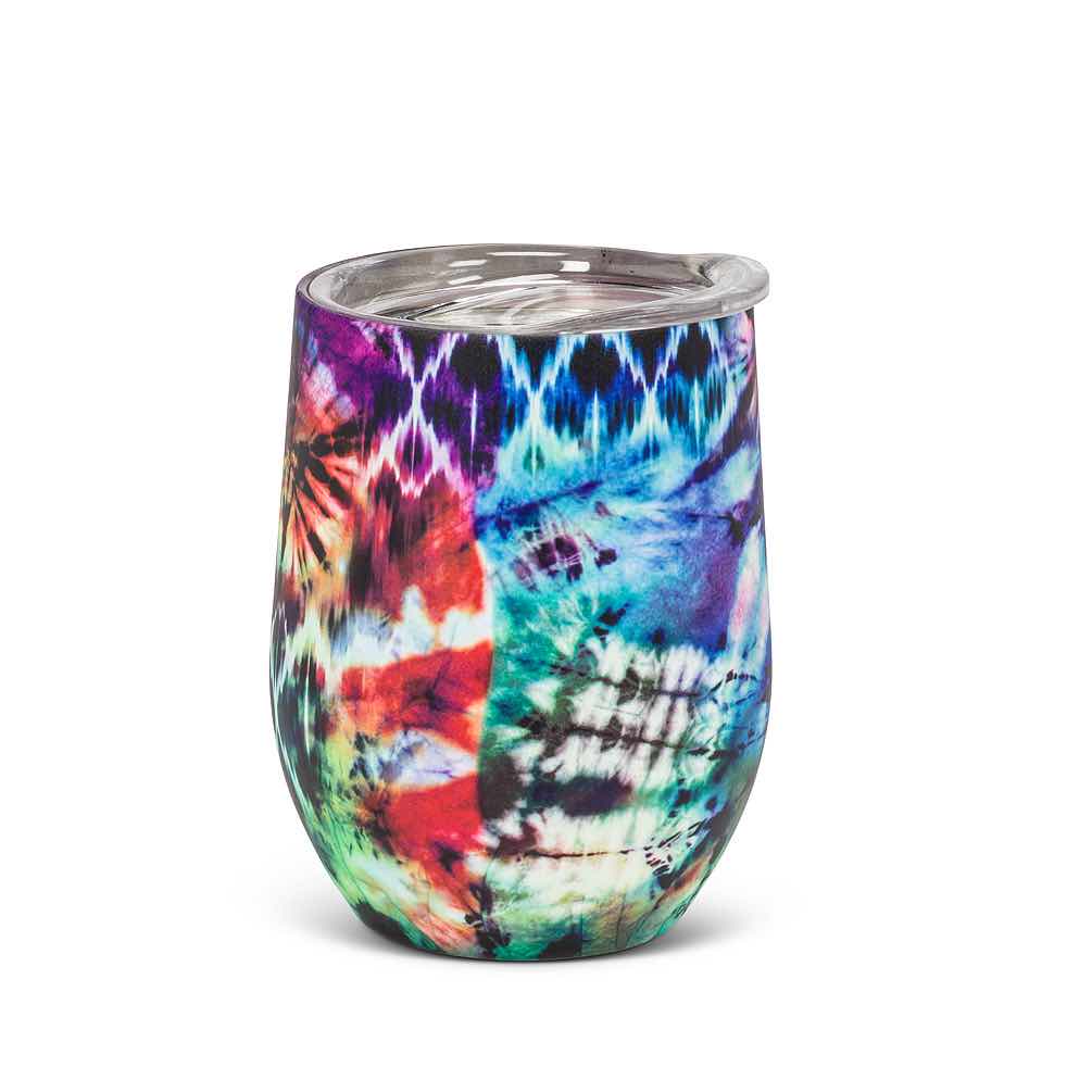 BEVI Insulated Steel 12oz Wine Tumbler | Tie Dye