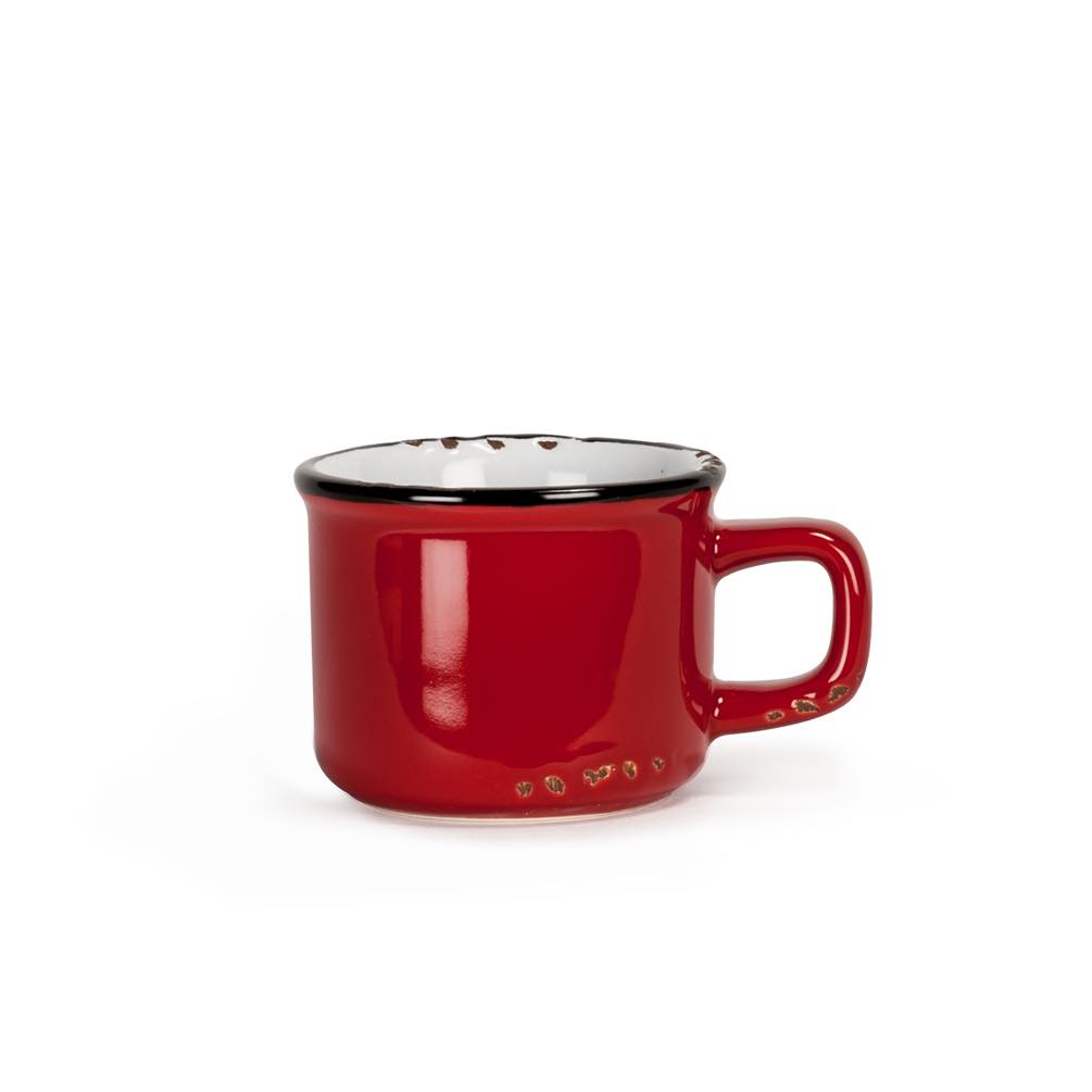 Enamel Look Espresso Mug | Red 3oz