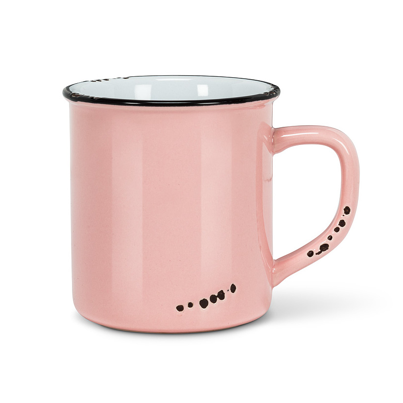 Enamel Look Mug | Pink 14oz