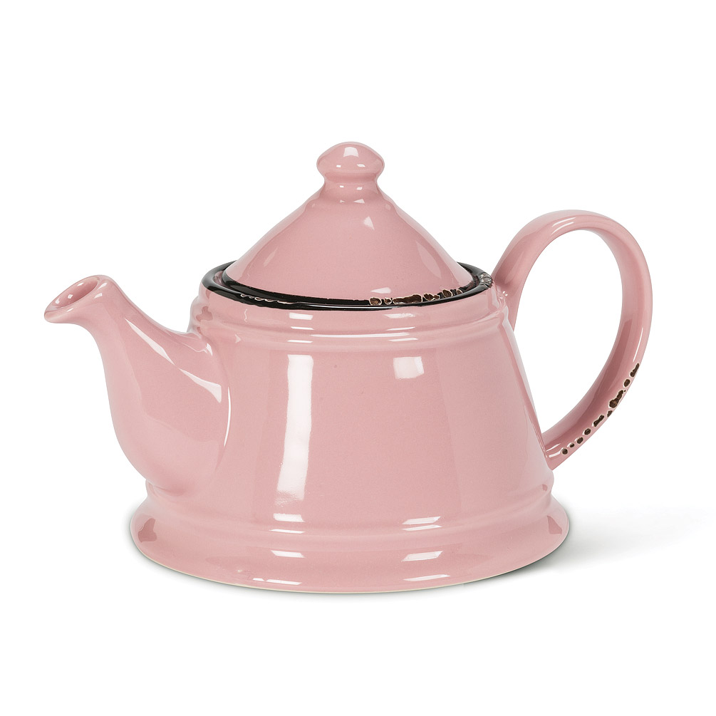 Enamel Look Teapot | Pink