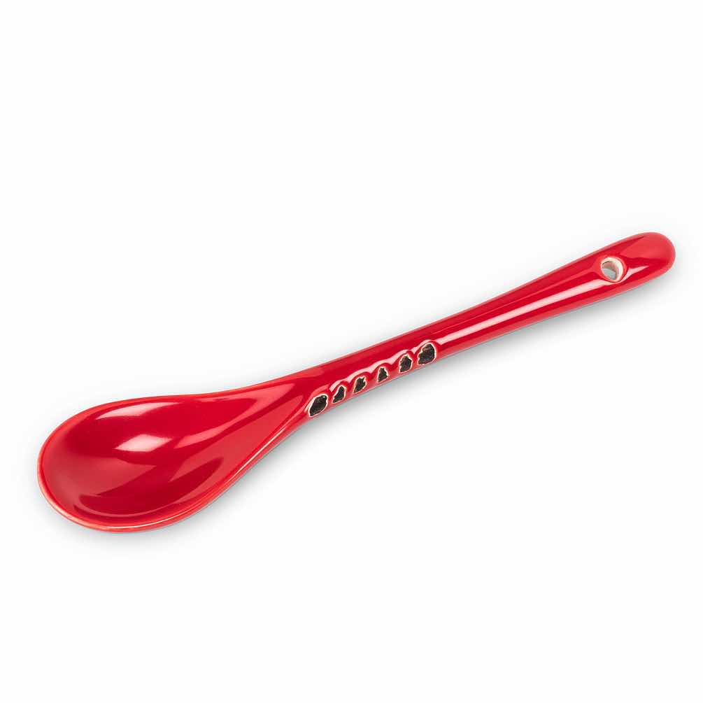 Enamel Look Spoon | Red