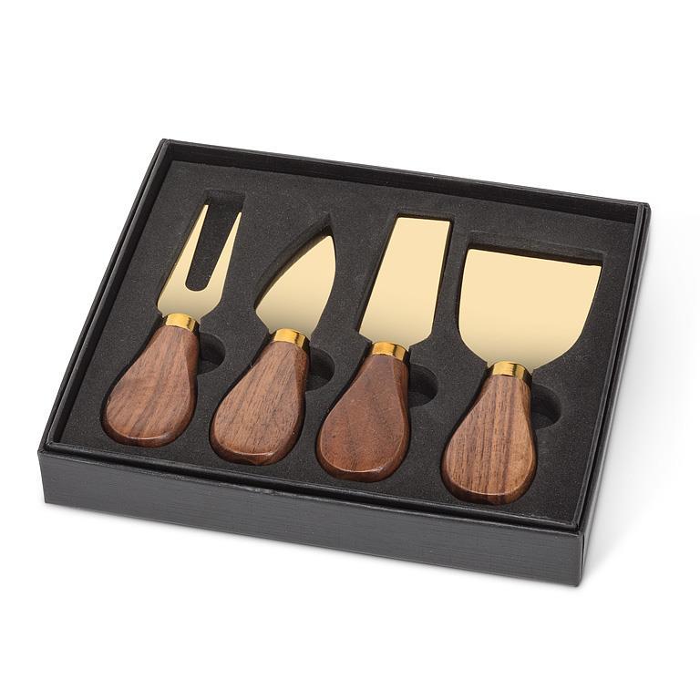 Walnut Handled Cheese Knives | Set of 4