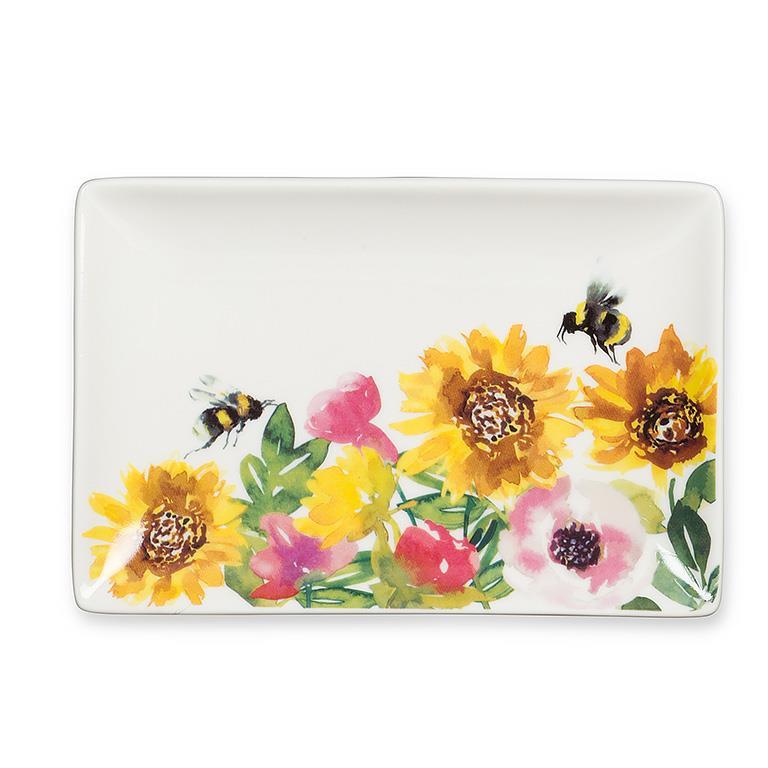 Sunflowers & Bees Rectangle Tray