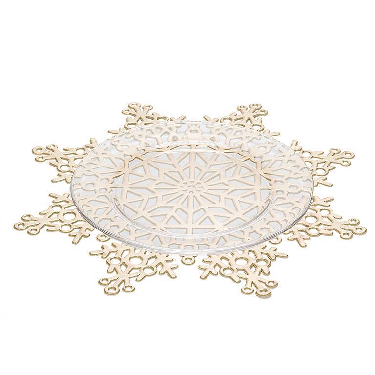 Cutout Snowflake Placemat | Gold