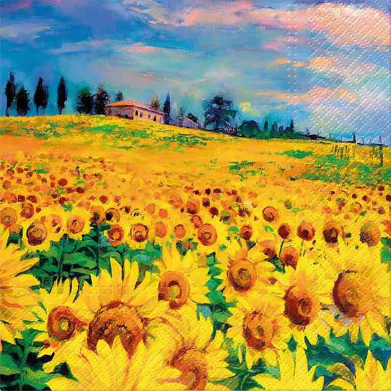 Luncheon Napkins | Painted Sunflowers 20pk