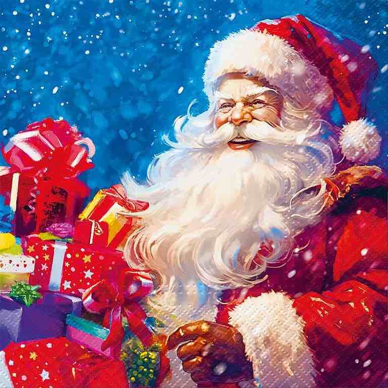 Christmas Napkins | Luncheon 20pk | Santa Presents