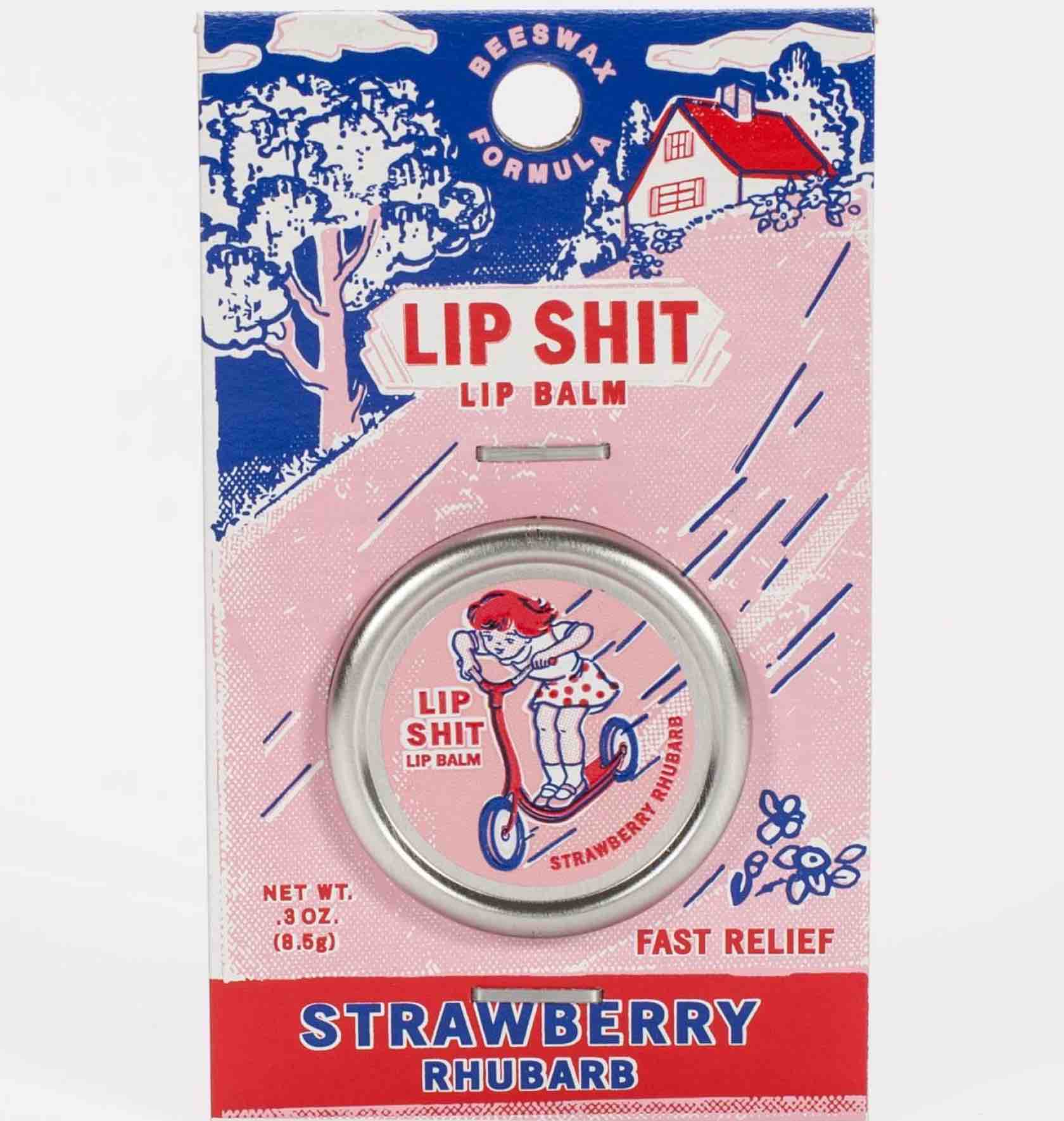 Blue Q Lip Shit | Strawberry Rhubarb