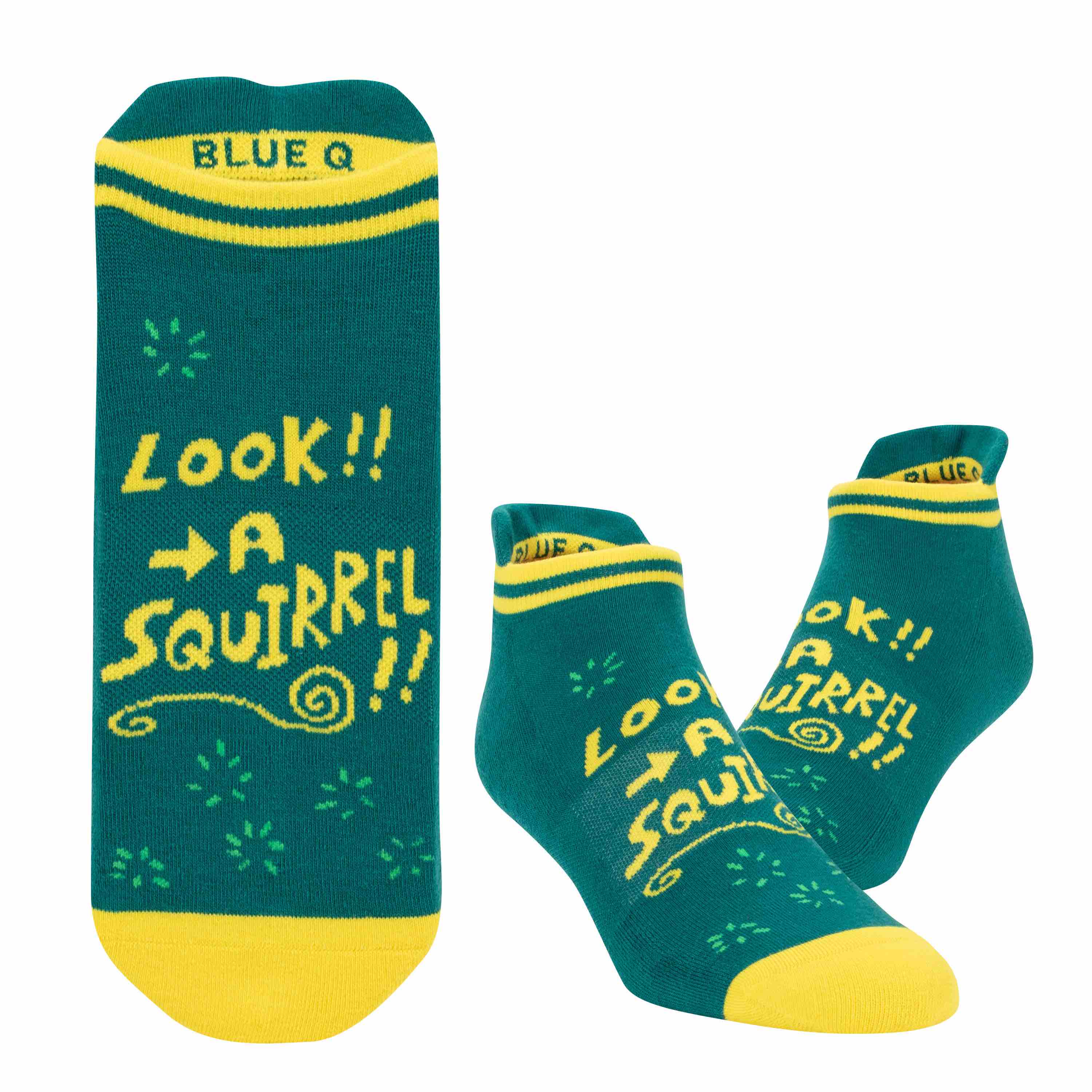 Blue Q Sneaker Socks S/M | Look Squirrel