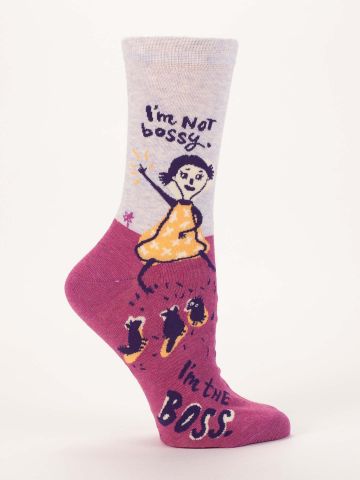 Blue Q Women's Crew Socks | I'm Not Bossy