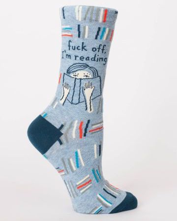 Blue Q Women's Crew Socks | I'm Reading