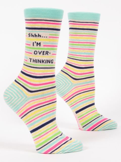 Blue Q Women's Crew Socks | I'm Overthinking