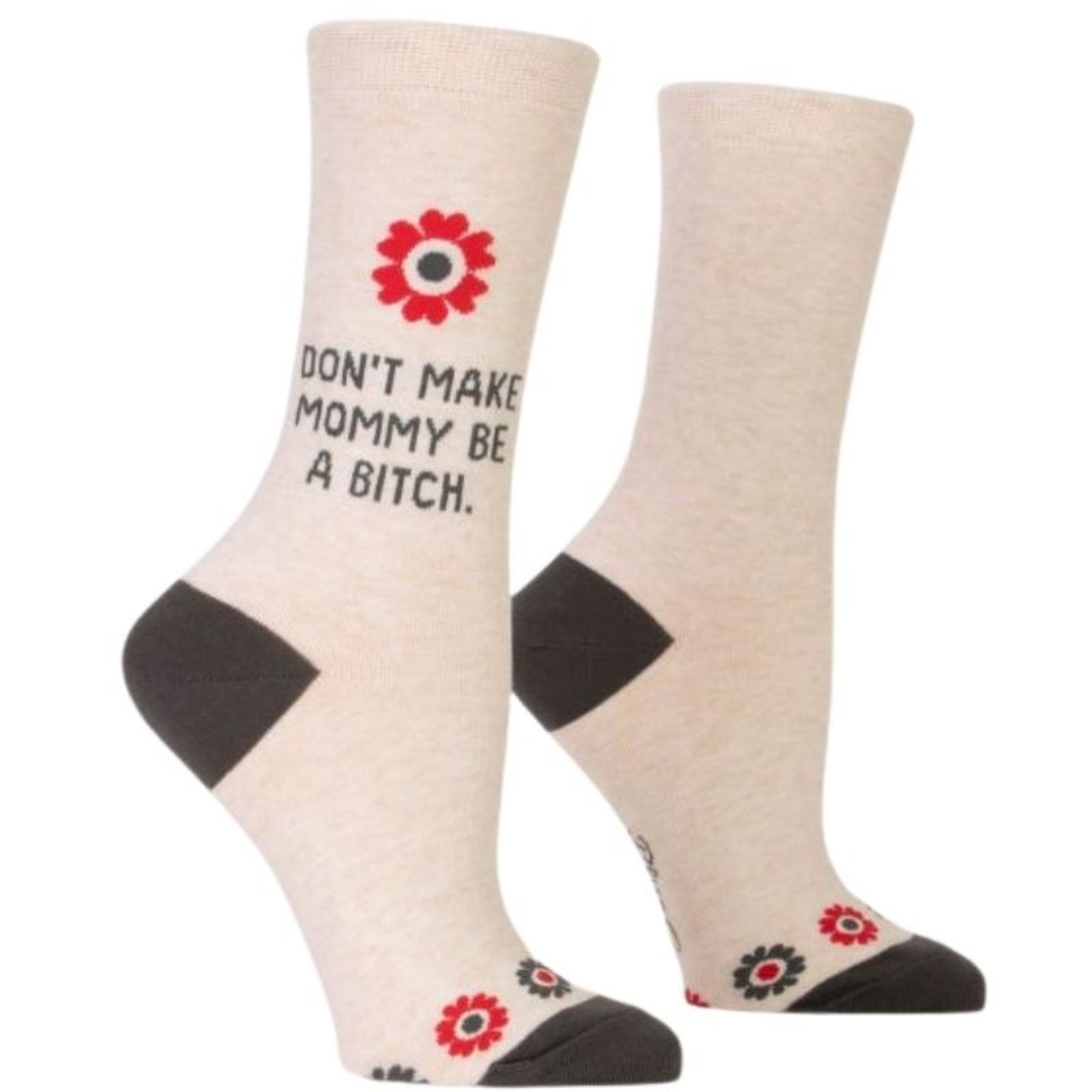 Blue Q Women's Crew Socks | Don't Make Mommy