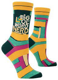 Blue Q Women's Crew Socks | Big Ol Word Nerd