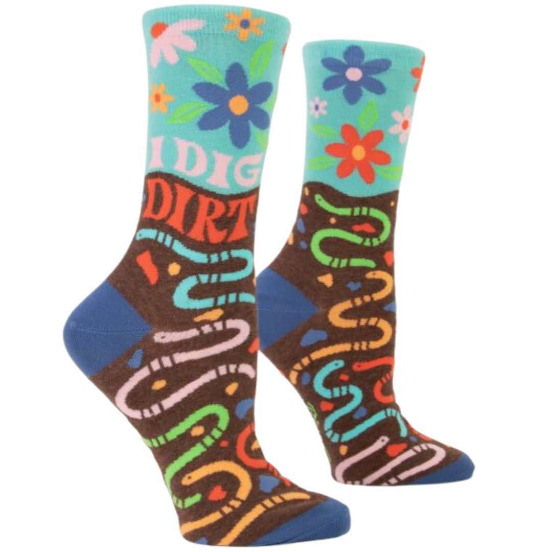 Blue Q Women's Crew Socks | I Dig Dirt