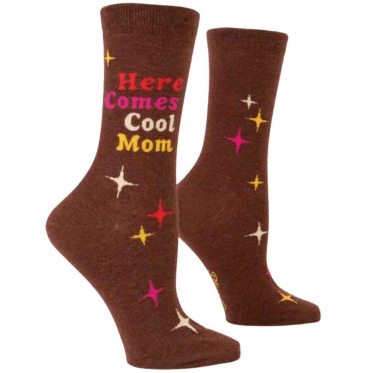 Blue Q Women's Crew Socks | Here Comes Cool Mom