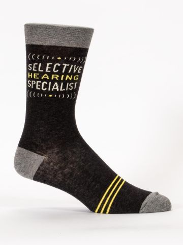 Blue Q Men's Socks | Selective Hearing Specialist