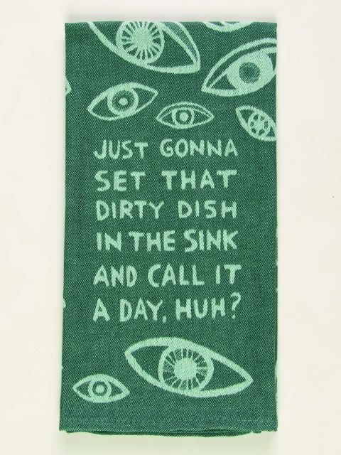 Blue Q Woven Dish Towel | Dish in the Sink