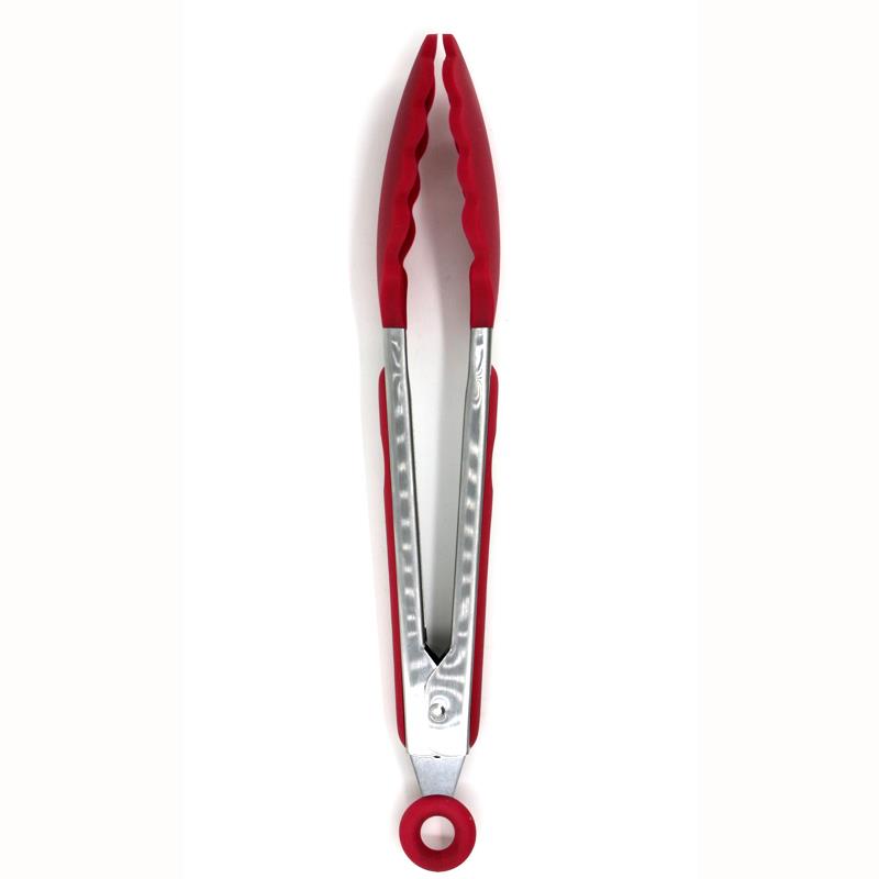 Silicone Locking Tongs | 9" | Red