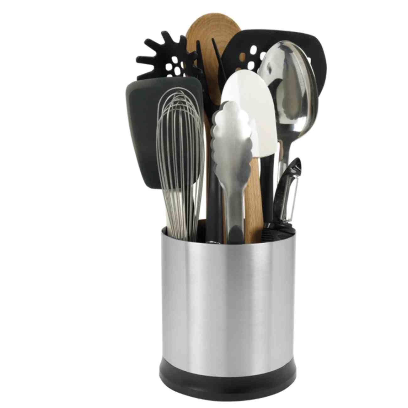 OXO Rotating Utensil Holder | Stainless Steel