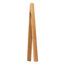 Natural Living 6.5" Mini Bamboo Tongs