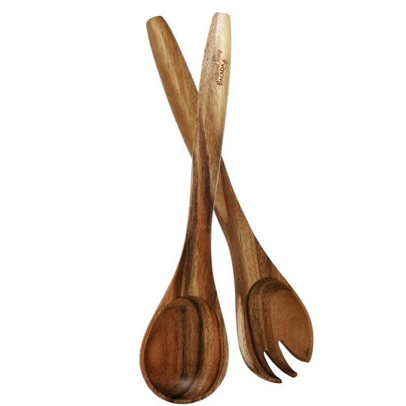 Natural Living Acacia Salad Servers