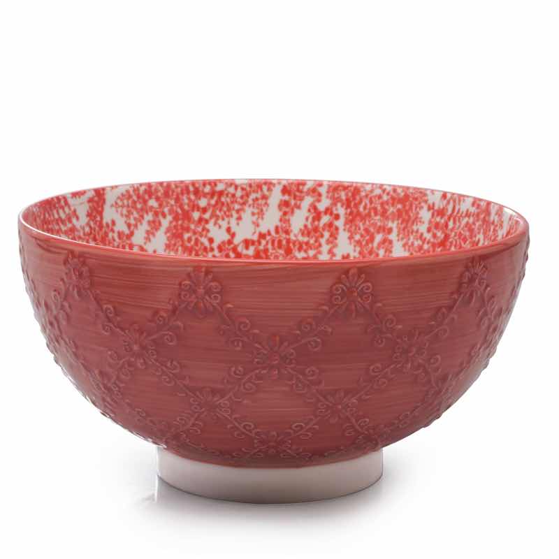 BIA Trellis Serving Bowl | Coral