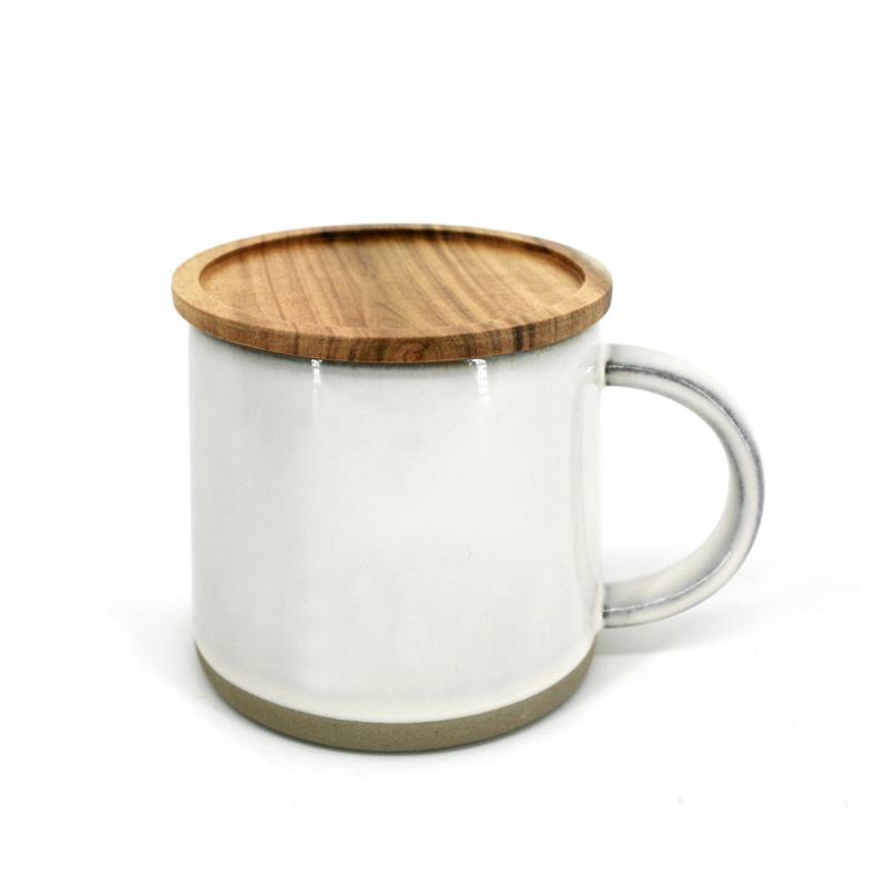 Reactive Mug with Lid | White