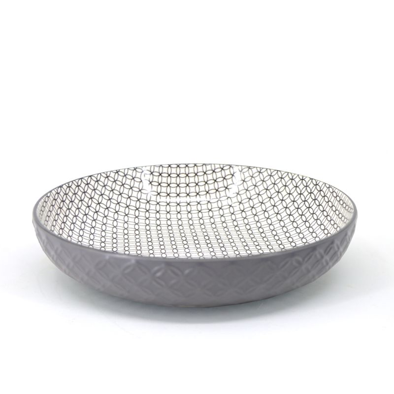 BIA Textured Shallow Bowl | Grey