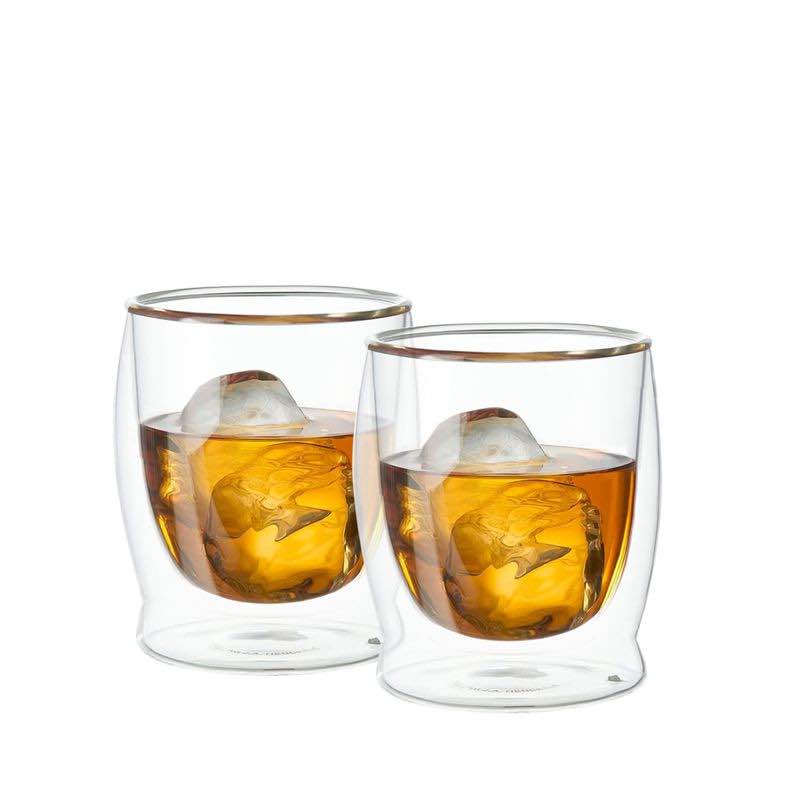 OGGI BAR Double-Walled Whiskey Glasses