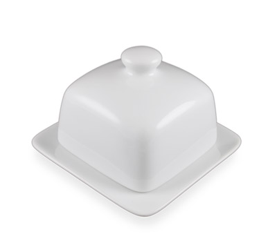 Square Ceramic Covered Butter Dish