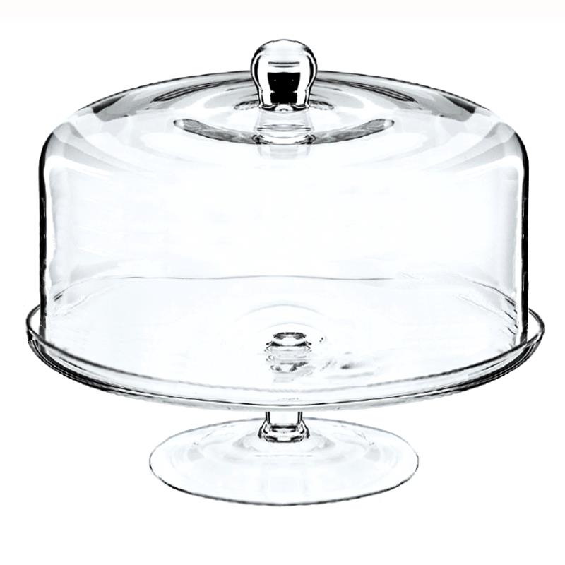Glass Cake Plate with Dome