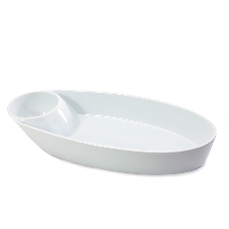 Oval Chip & Dip Crudité Server