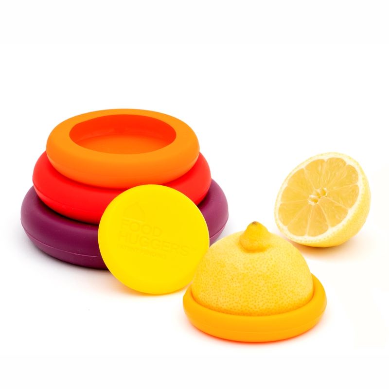 Food Huggers Reusable Silicone Food Savers | Set of 4