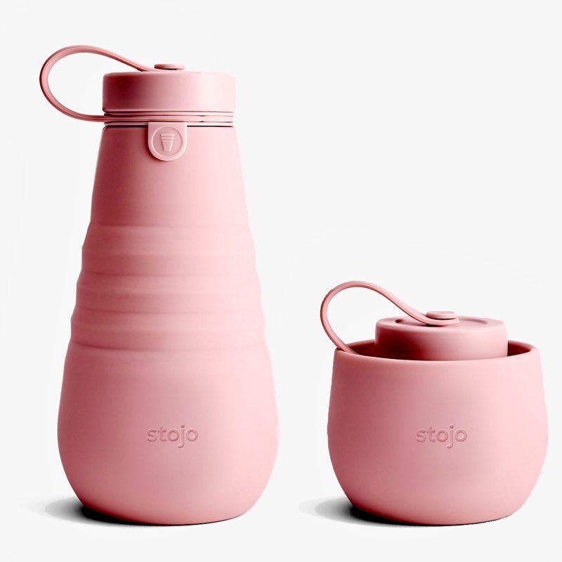 STOJO Collapsible Water Bottle | Pink