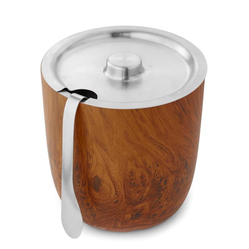 Swell Teakwood Ice Bucket & Tongs | 2L (68 oz)