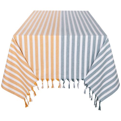 Table Cloth 60x90" | Lagoon Ochre Caban Stripe