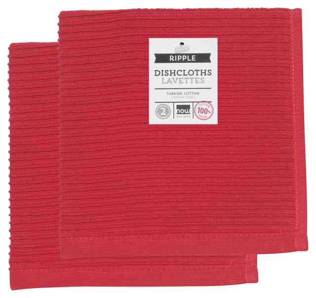 Ripple Dishcloth | Set of 2 | Red