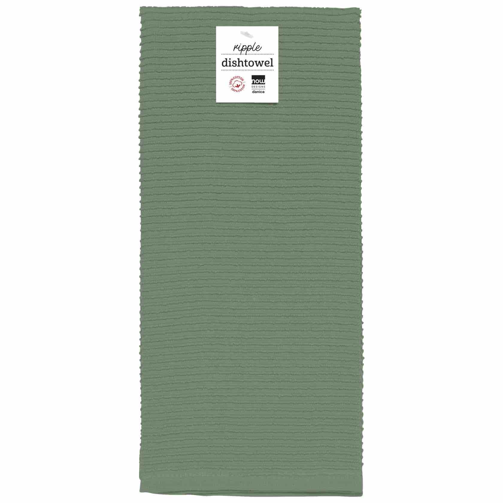 Ripple Kitchen Towel | Elm Green