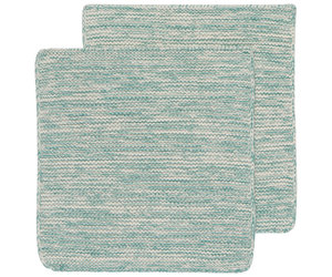 Heirloom Knit Dishcloths | Set of 2 | Lagoon