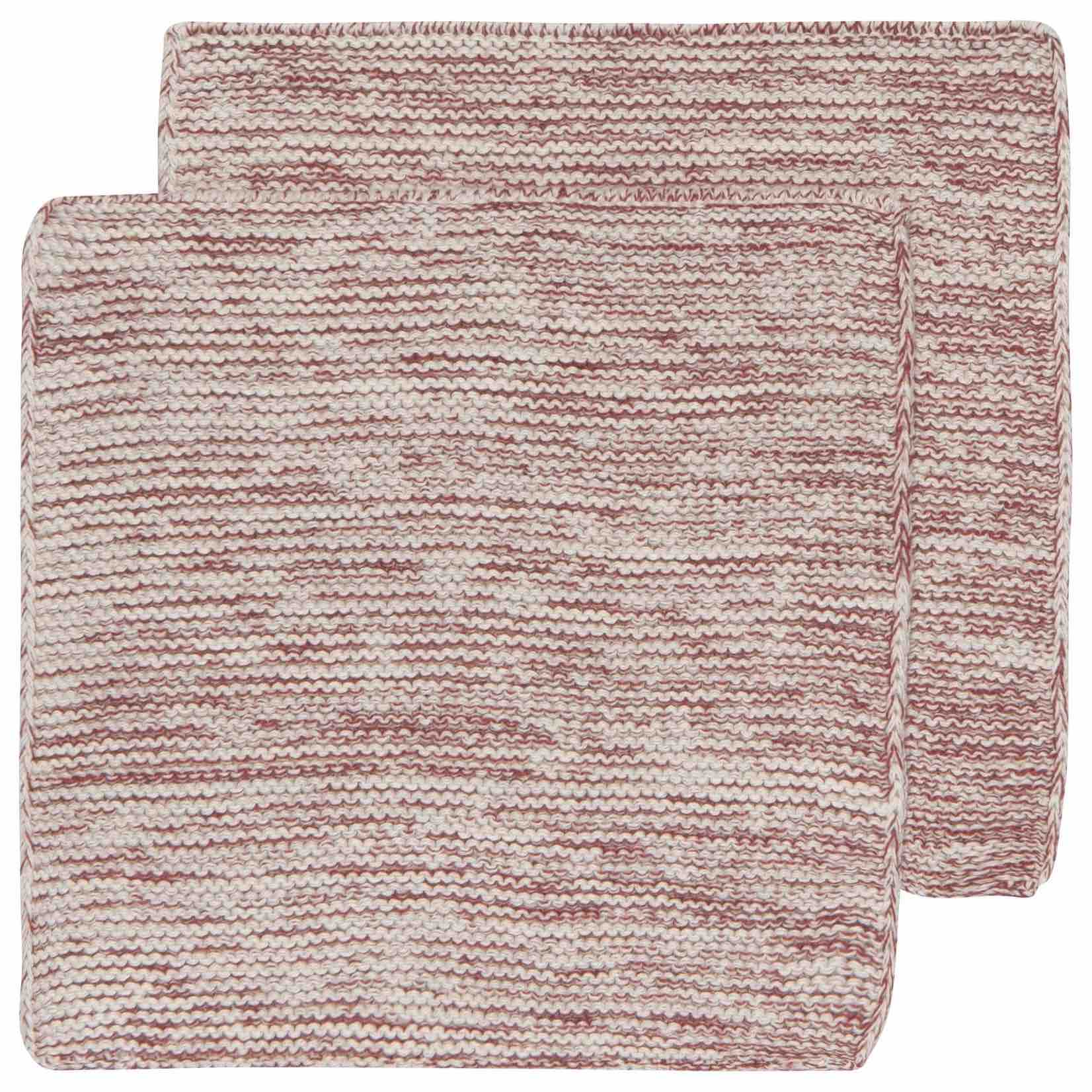 Heirloom Knit Dishcloths | Set of 2 | Wine