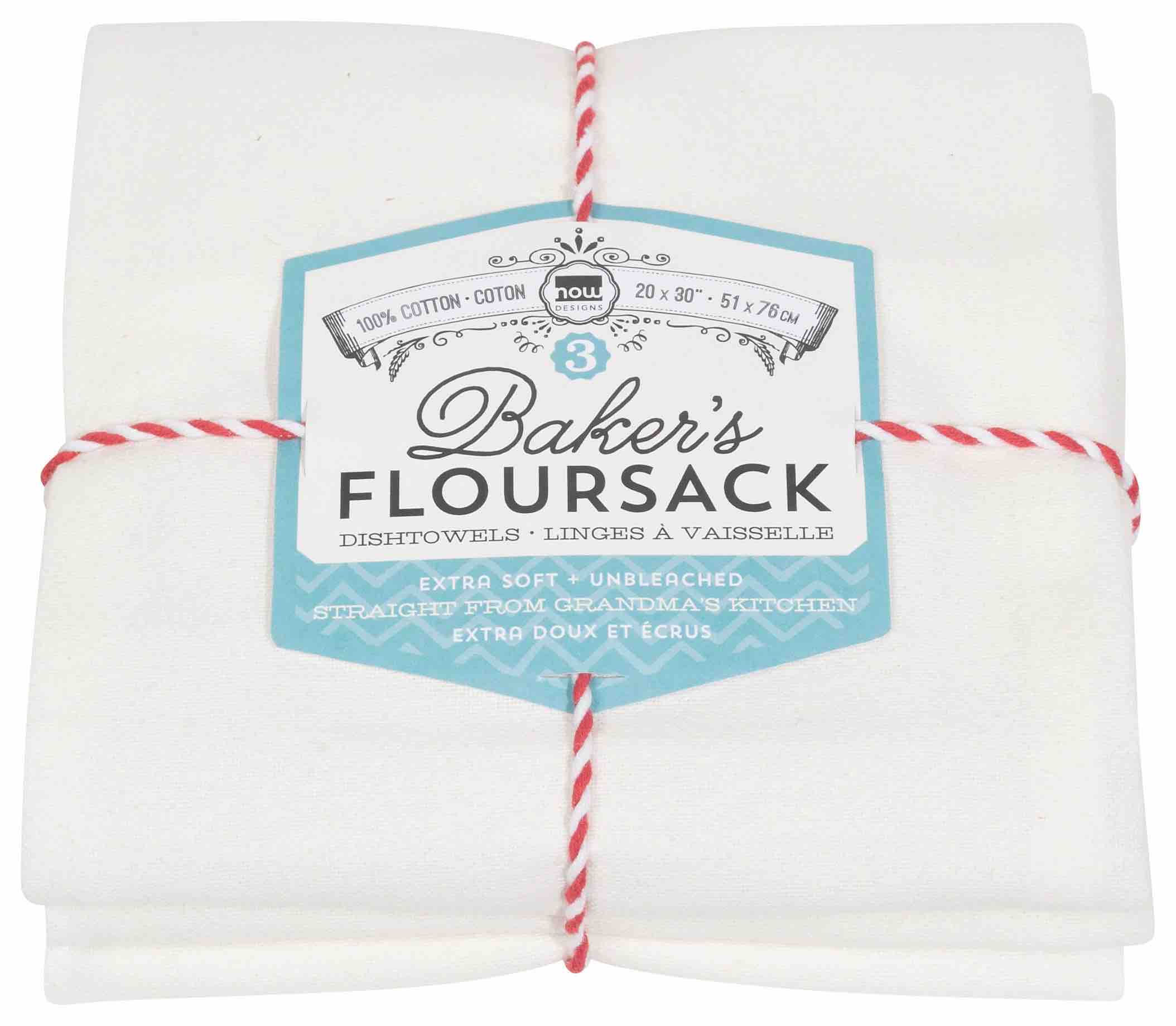 Flour Sack Tea Towels Set of 3 | Unbleached