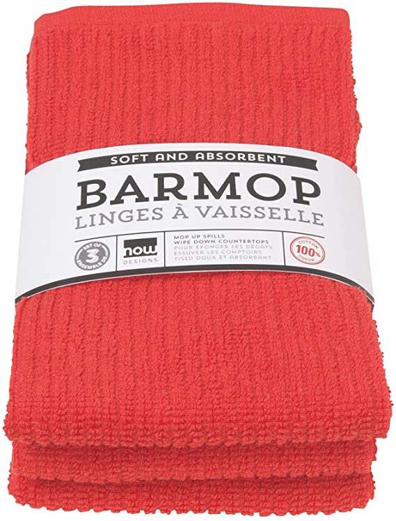 Barmop Kitchen Towels | Set of 3 | Red