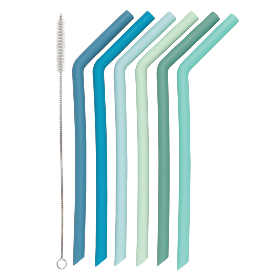 Reusable Silicone Smoothie Straws | Set of 6